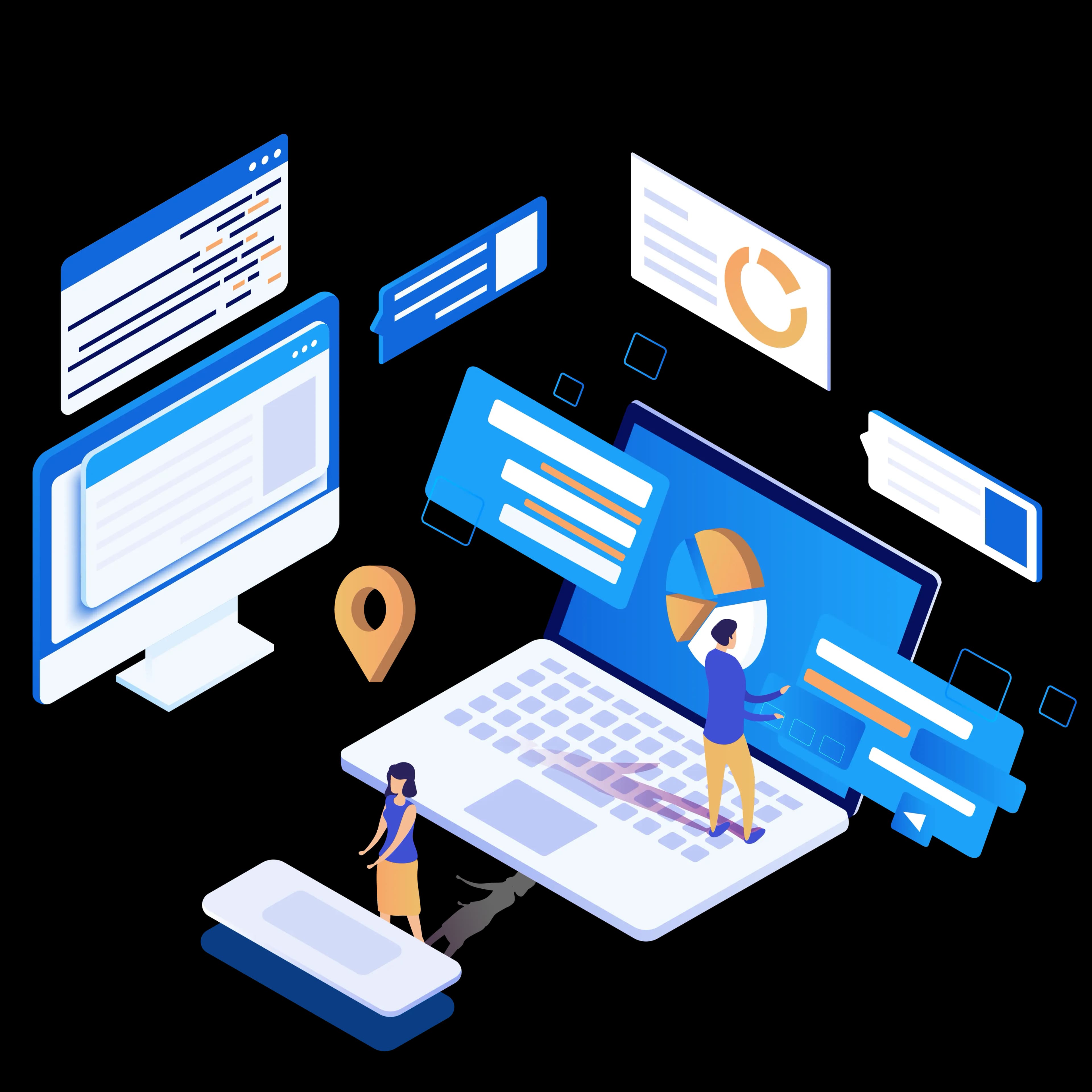 Triosphere Tech digital product illustration